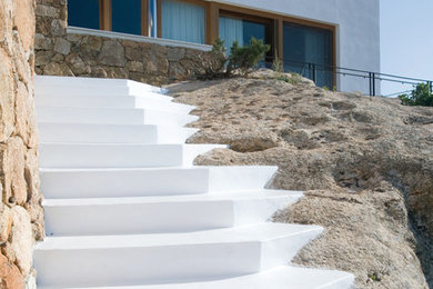 Aménagement d'un escalier méditerranéen.