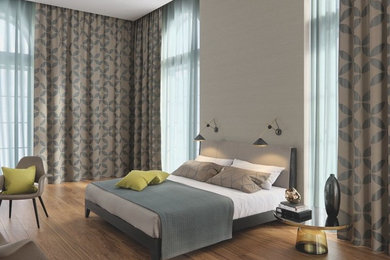 Contemporary bedroom in Frankfurt.