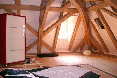ニュルンベルクにあるコンテンポラリースタイルのおしゃれな寝室のインテリア