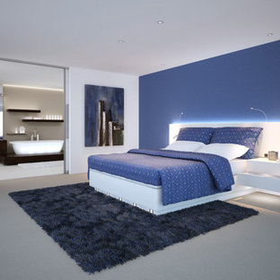 Modelo de dormitorio principal, contemporáneo, grande
