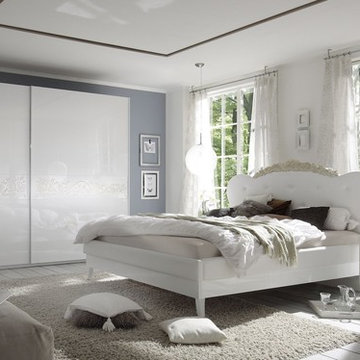 Schlafzimmer Meran in Weiß Hochglanz