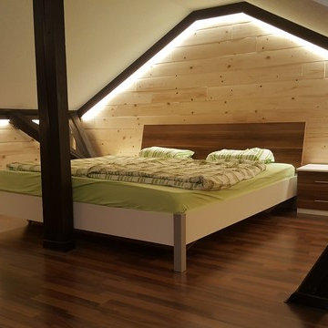 Schlafzimmer wie in der Alpenhütte