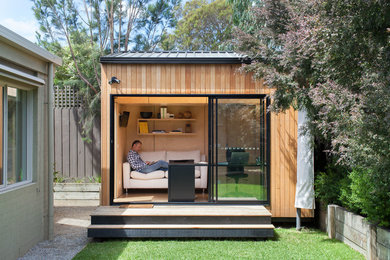 Photo of a small contemporary detached garden shed and building in Melbourne.