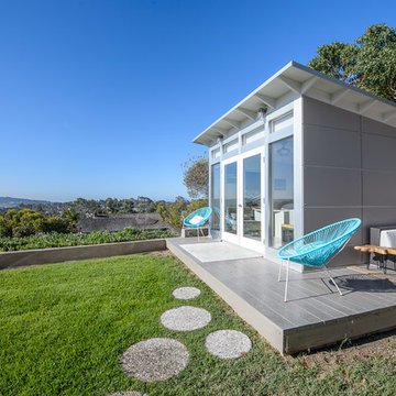 10x12 Home Office with custom deck added after
