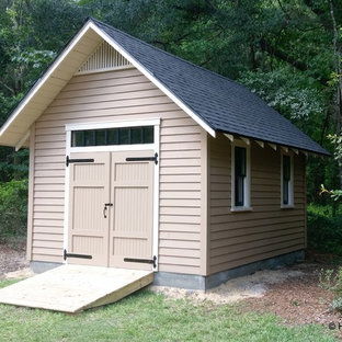 Design ideas for a small traditional detached garden shed in Miami.