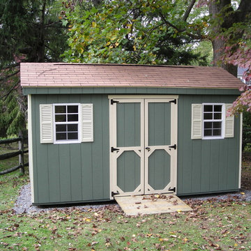 A-Frame Sheds with Wood Siding