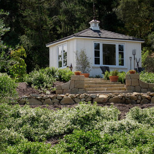 This is an example of a small country detached garden shed in Santa Barbara.