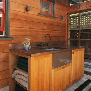 Design ideas for a small arts and crafts detached studio in San Francisco.