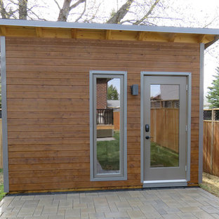 Backyard Escape Office custom Maibec Siding with a matching Garden Shed 12'x9'