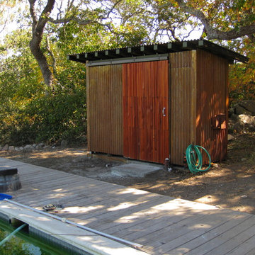 corten pool equipement shed