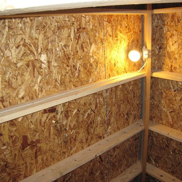 Detached Garden Shed Addition - Inside Beams and Lighting