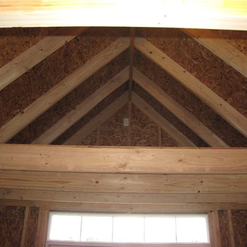Detached Garden Shed Addition - Peaked Beams