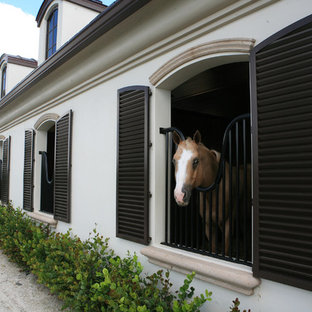 Photo of a large contemporary detached barn in Miami.