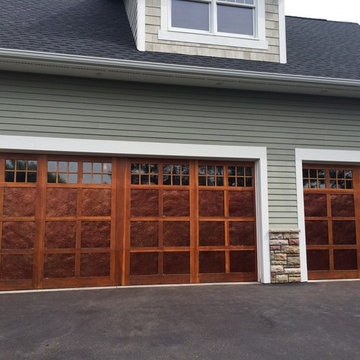 Garage Doors accented with Tin Fillers