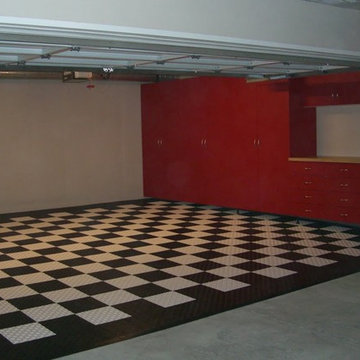 Garage Tile Flooring and Garage Cabinets
