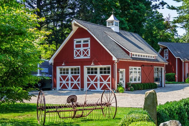 Barn - large cottage detached barn idea in New York