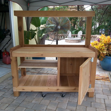 Garden Bench Potting Table