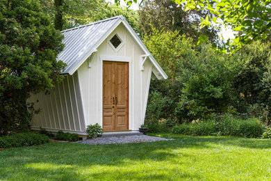 Example of a mid-sized arts and crafts detached garden shed design in Richmond