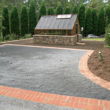 Greenhouse and parking pad