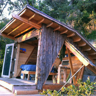 Inspiration for a small rustic detached guesthouse remodel in Santa Barbara