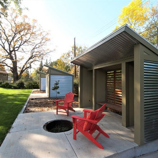 Design ideas for a midcentury garden shed in Minneapolis.