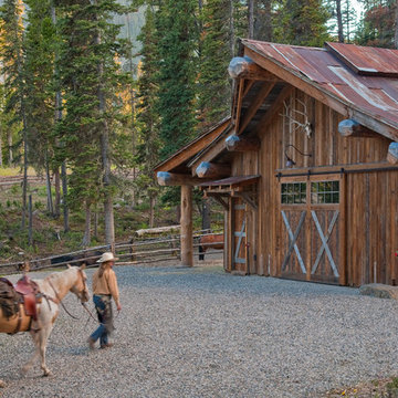 Headwaters Camp Rustic Barn Design, Big Sky, Montana