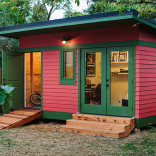This is an example of a transitional detached studio in Portland.