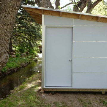 Little Green & White Storage Shed: Studio Shed Storage