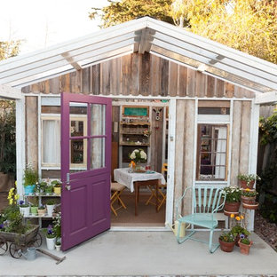 Inspiration for a mid-sized shabby-chic style detached guesthouse remodel in San Luis Obispo