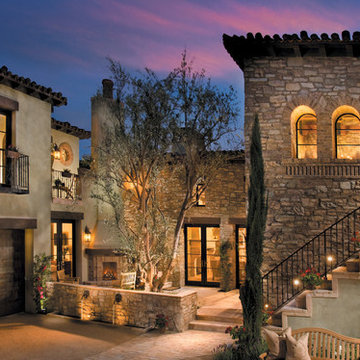 Mediterranean Stone Courtyard