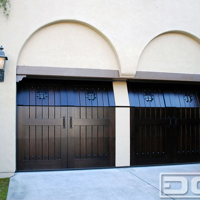 Mediterranean Style Garage Doors Photos Ideas Houzz   Mediterranean Style Garage Door In Clear Alder Wood Action Shot 2 Of 7 Dynamic Garage Door Img~b24173d103a5ca28 4950 1 Fc7370a W669 H669 B2 P0 