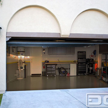 Mediterranean Style Garage Door in Clear Alder Wood | Action Shot 7 of 7