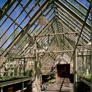 Design ideas for a country attached garden shed in New York.
