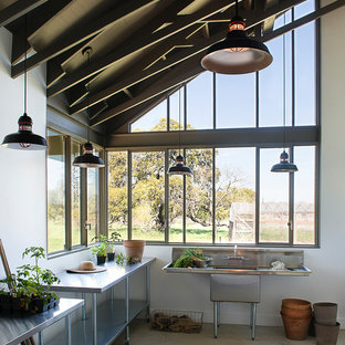 Mid-sized urban attached garden shed photo in Austin