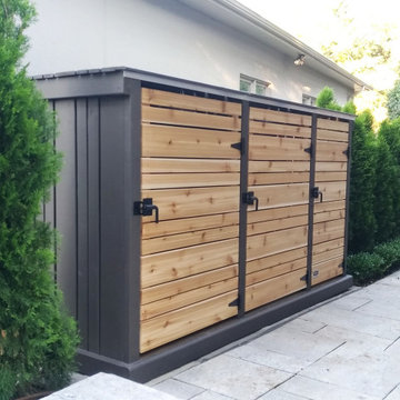 Modern Garbage, Recycling and Green Bin Storage Shed