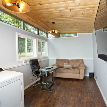 Modern-Shed man cave and home office