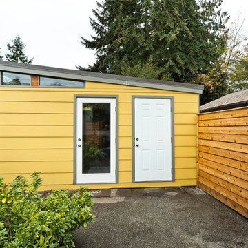 Modern-Shed man cave and home office