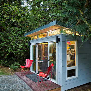 Modern-Shed Seattle home office