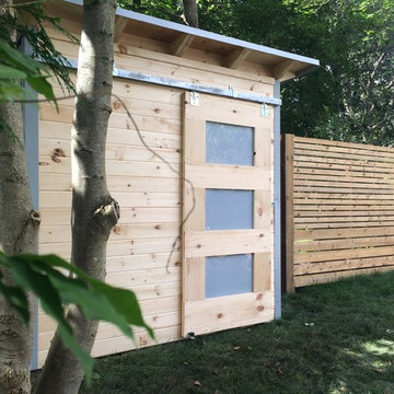 Modern Steel and Wood Garden Shed