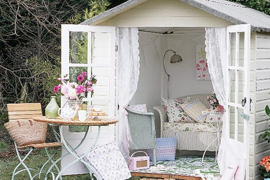 This is an example of a bohemian garden shed and building in Boise.