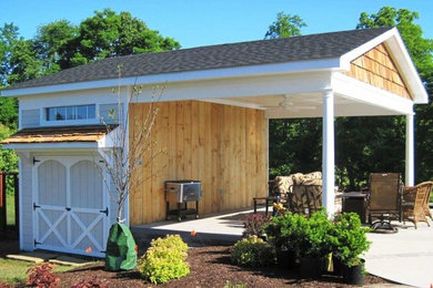 This is an example of a medium sized beach style detached garden shed and building in DC Metro.