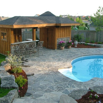 Pool Shed with Bar Area