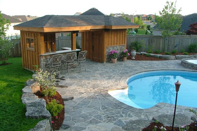 Pool Shed with Bar Area