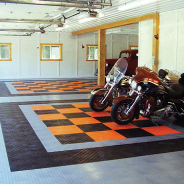 RaceDeck garage flooring - Harley Davison theme garage