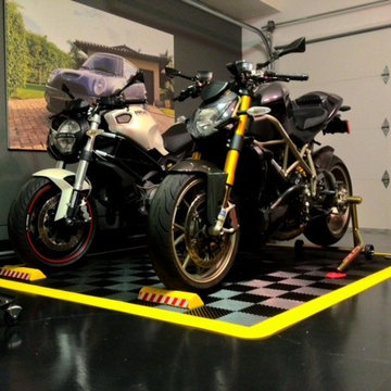 RaceDeck Garage Flooring Motorcycle Parking Pad