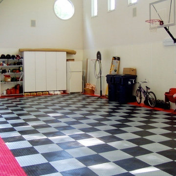 RaceDeck garage with basketball gym