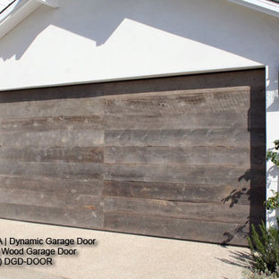 Reclaimed Wood Contemporary Garage Door Design
