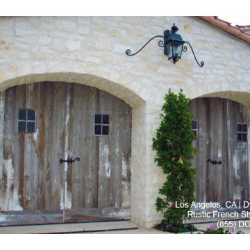 Rustic French Style Garage Doors | French Country Villa Design