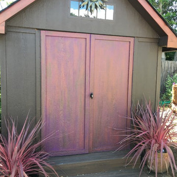 "She Shed" with Artistic Faux Finish Doors