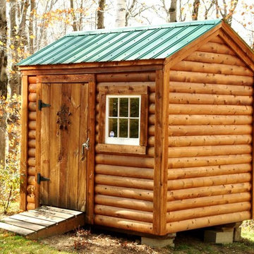 Shed Kits - 6' x 8' Nantucket log cabin siding